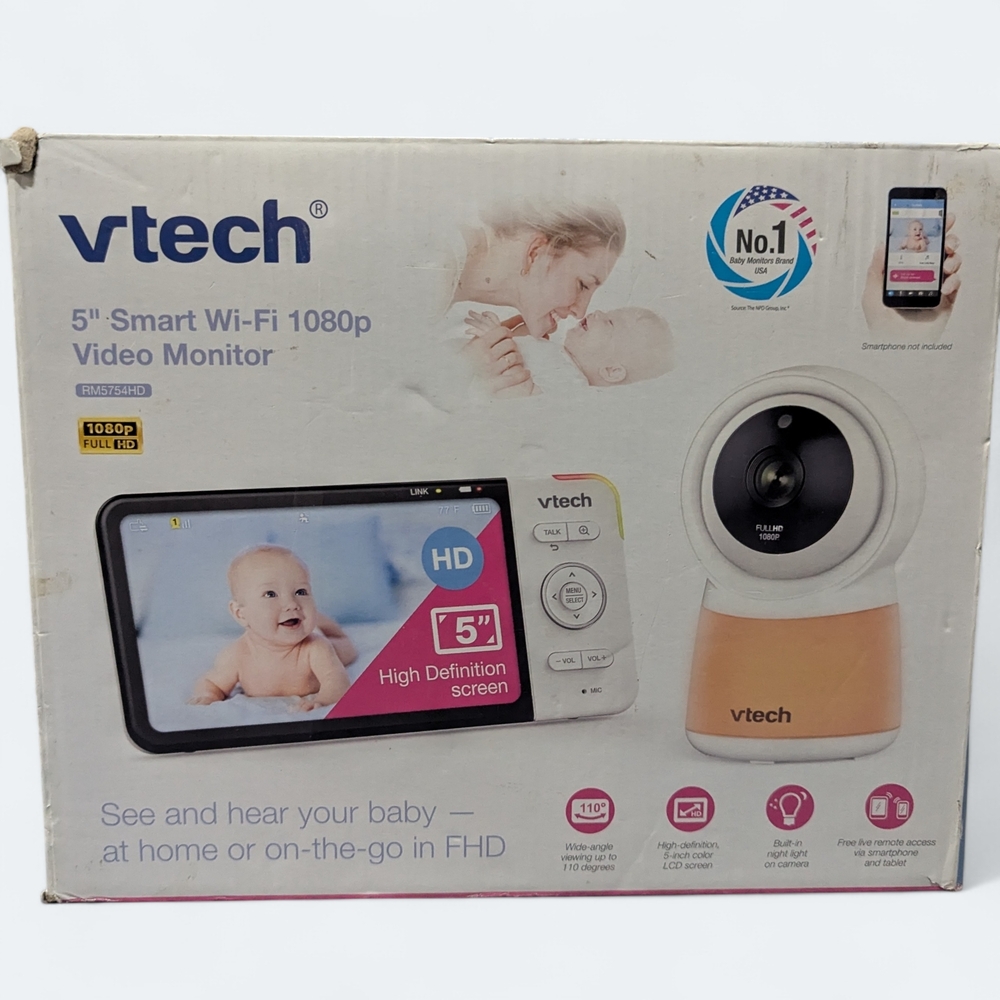 VTech 5" Smart Wi-Fi 1080p Video Monitor New